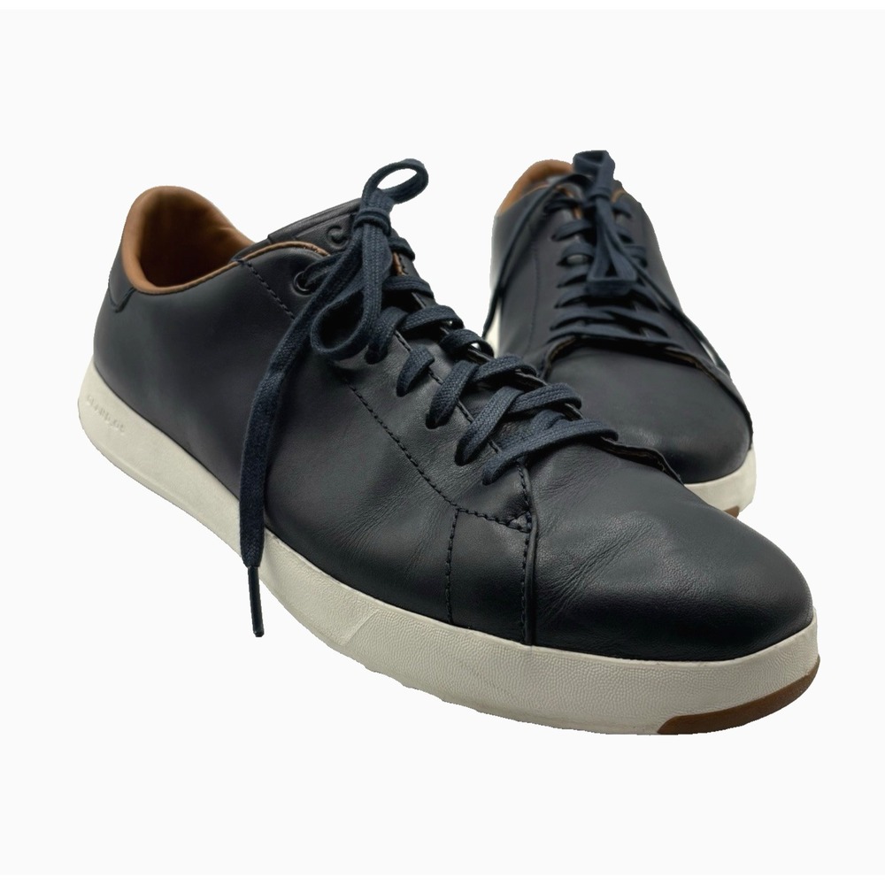 COLE HAAN GrandPro Shoe Men's Size 11 M Navy Leather Lace Up Sneaker‎